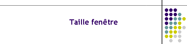 Taille fentre